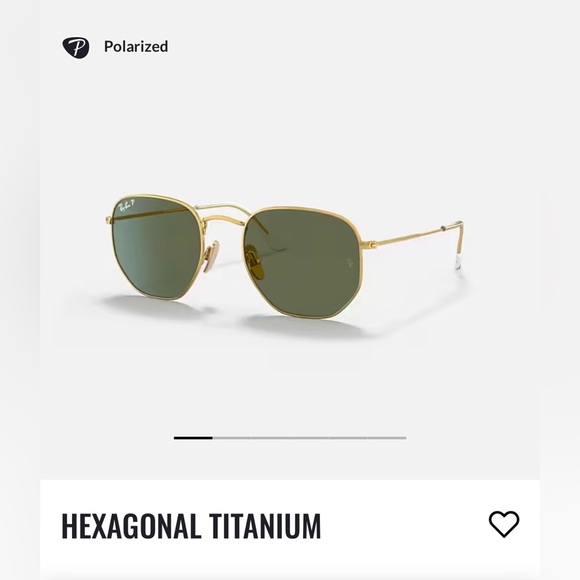 Ray-Ban Other - Ray Ban Titanium Polarized Hexagonal Sunglasses RB8148 921658 51-21